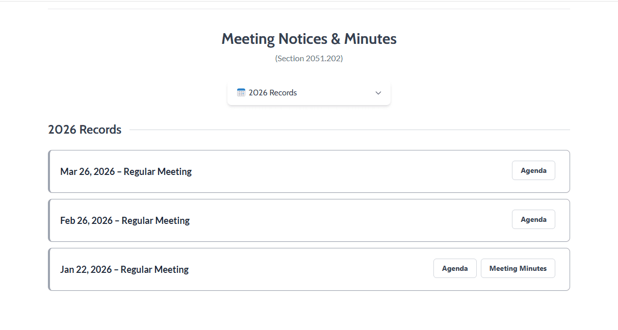 Meeting Documents & Agendas